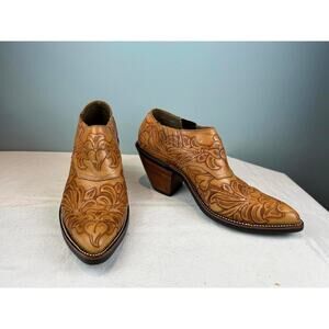 Caboots Handcrafted Leather Boots - Unique Embossed Design M 10.5